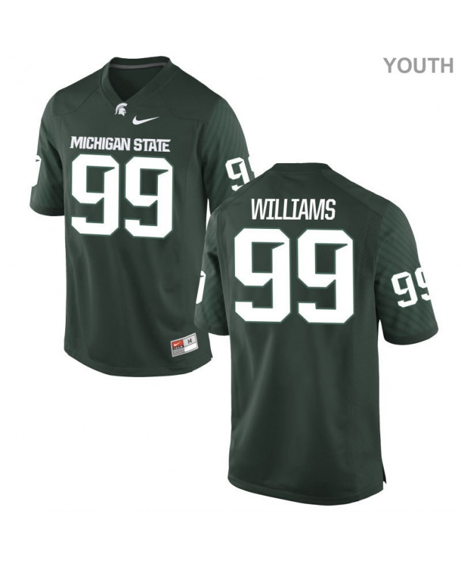 Youth Michigan State Spartans #99 Raequan Williams NCAA Nike Authentic Green College Stitched Football Jersey HK41A32NH